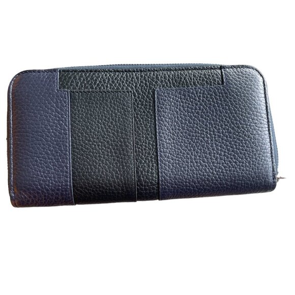 Tod's Italy Blue Zip Continental Wallet with Black T-panel, XAMTTTA0400FFX178L - Picture 10 of 10